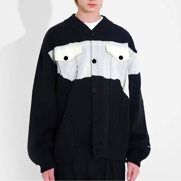 FMACM | Ripped Trend Colorblock Cardigan Sweater - Picture 3 of 9